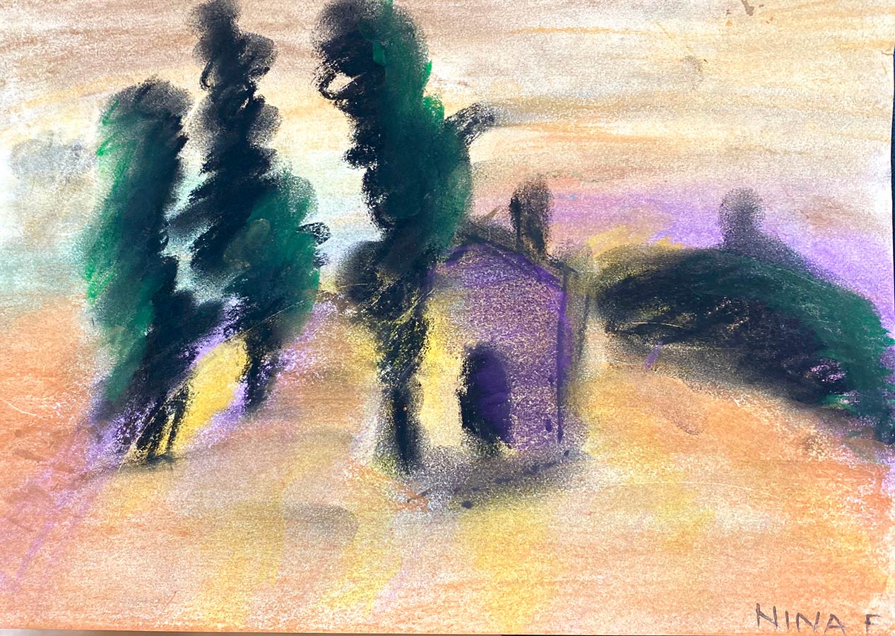 Nina - Soft Pastels. Creative Welbeing Art Group - Recovery & Discovery Centre