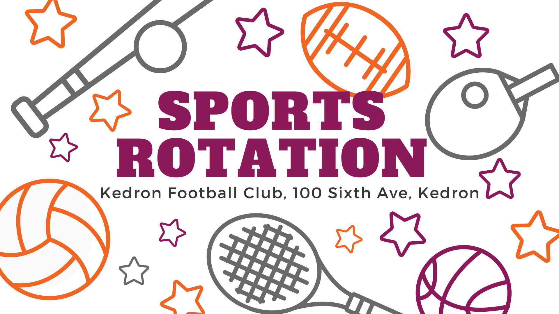 sports rotation event 19th september 2023 at Kedron Football Club