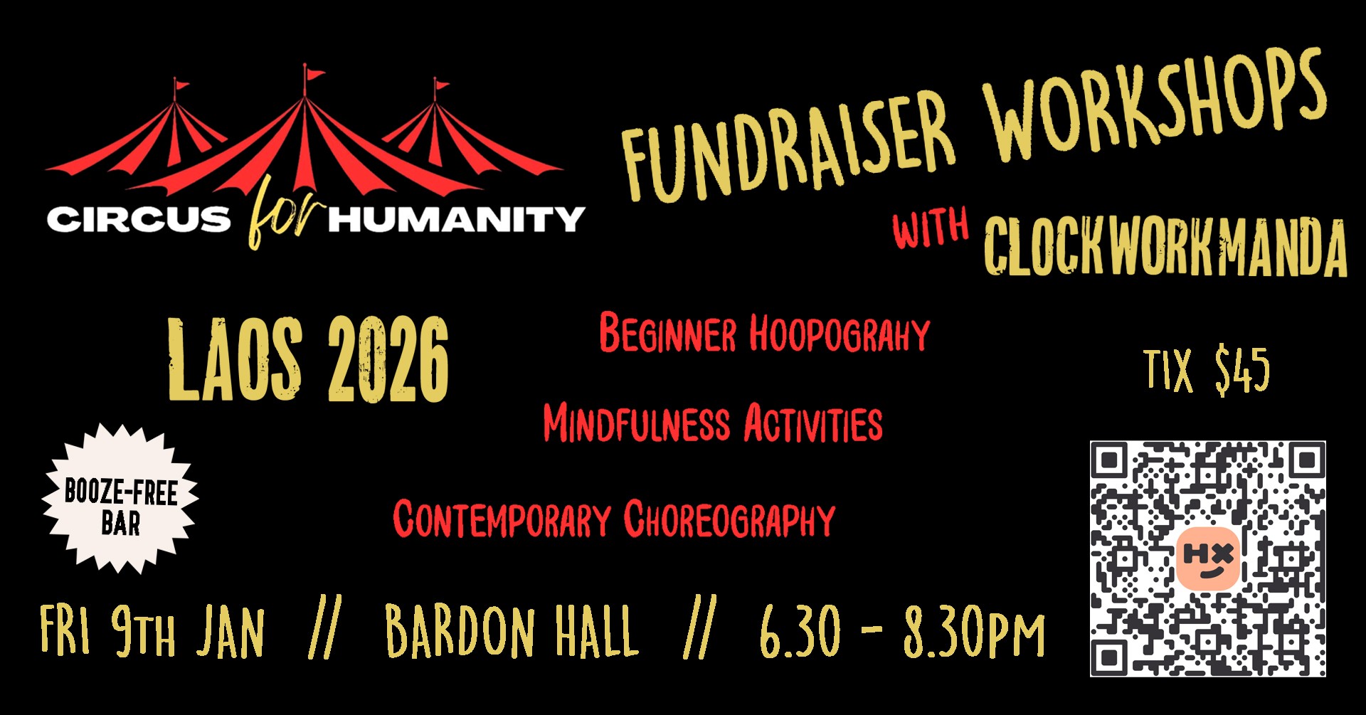 Circus for Humanity Laos Fundraiser Workshop - Jan 9th 2026