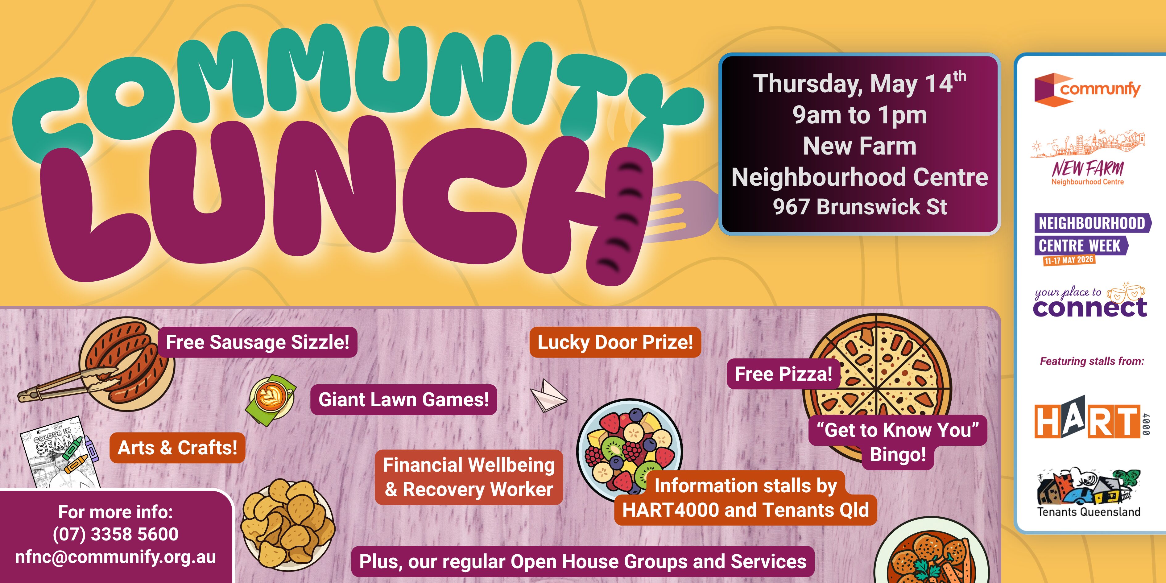 New Farm Community Lunch (Neighbourhood Centre Week 2026)